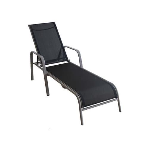 ESPREGUIÇADEIRA AÇO MONACO ANTRACITE 194X64X32 CM