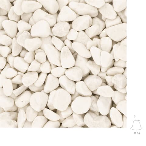PEDRA DECORATIVA MARMORE BR 3/6cm SC 25Kg