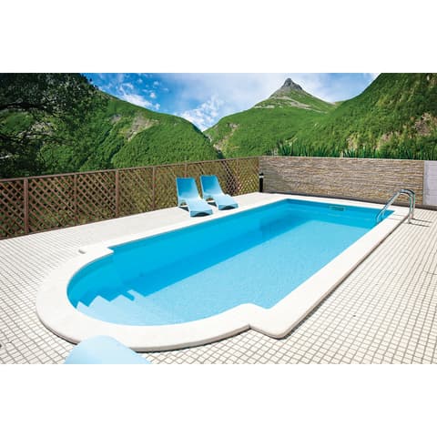 PISCINA MODELO ALFA  3.50 x 7.60 fibra