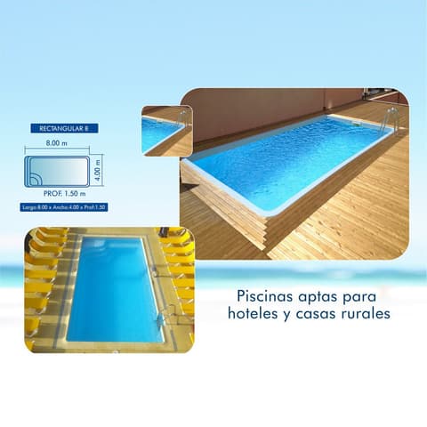 PISCINA MODELO RECTANGULAR 8 fibra