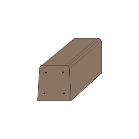 POSTE BETAO CASTANHO EP9 9x9.5  4xØ4 - 3.00mt