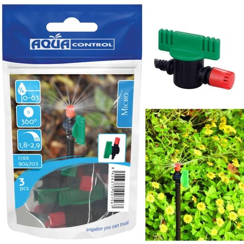 GG ASPERSOR MICRO 0-63L/h 1.8-2.9m 360º BL=3un 904703