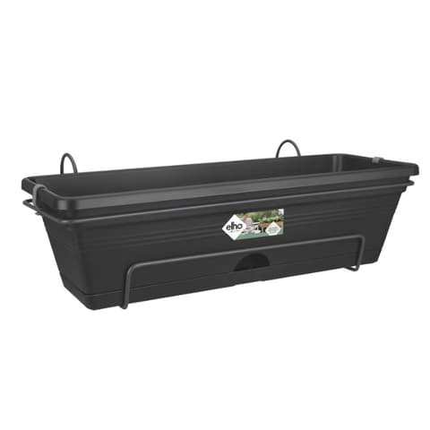 FLOREIRA PLASTICA VARANDA GREEN BASIC 50CM PRETA *