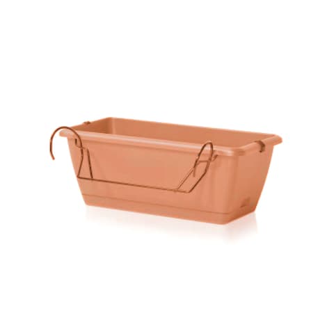 FLOREIRA PLASTICA RESPANA C/SUPORTE+PRATO 397x190x140mm TERRA 106672 ***