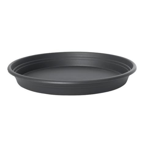 PRATO PLASTICO P/VASO CINZA Ø25cm