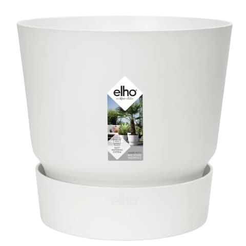 VASO PLASTICO GREENVILLE C/PRATO Ø14cm BR