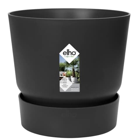 VASO PLASTICO GREENVILLE C/PRATO Ø14cm PR