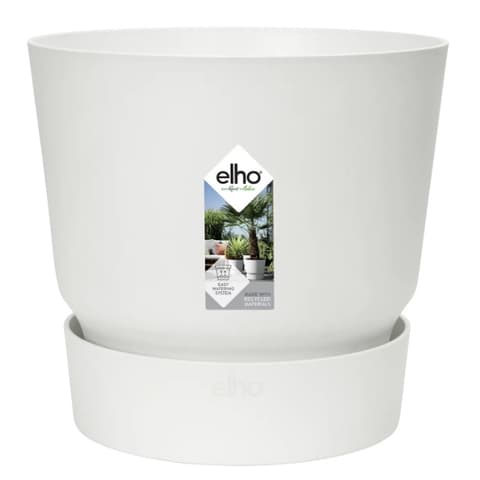 VASO PLASTICO GREENVILLE C/PRATO Ø16cm BR