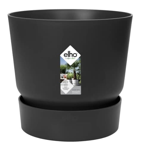 VASO PLASTICO GREENVILLE C/PRATO Ø16cm PR
