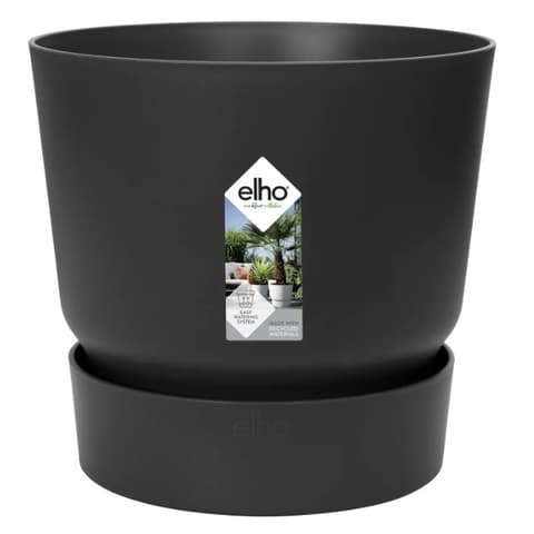 VASO PLASTICO GREENVILLE C/PRATO Ø18cm PR