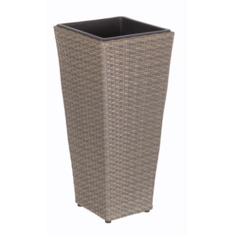 VASO RATTAN TAUPE 28X28 H=60cm 82739