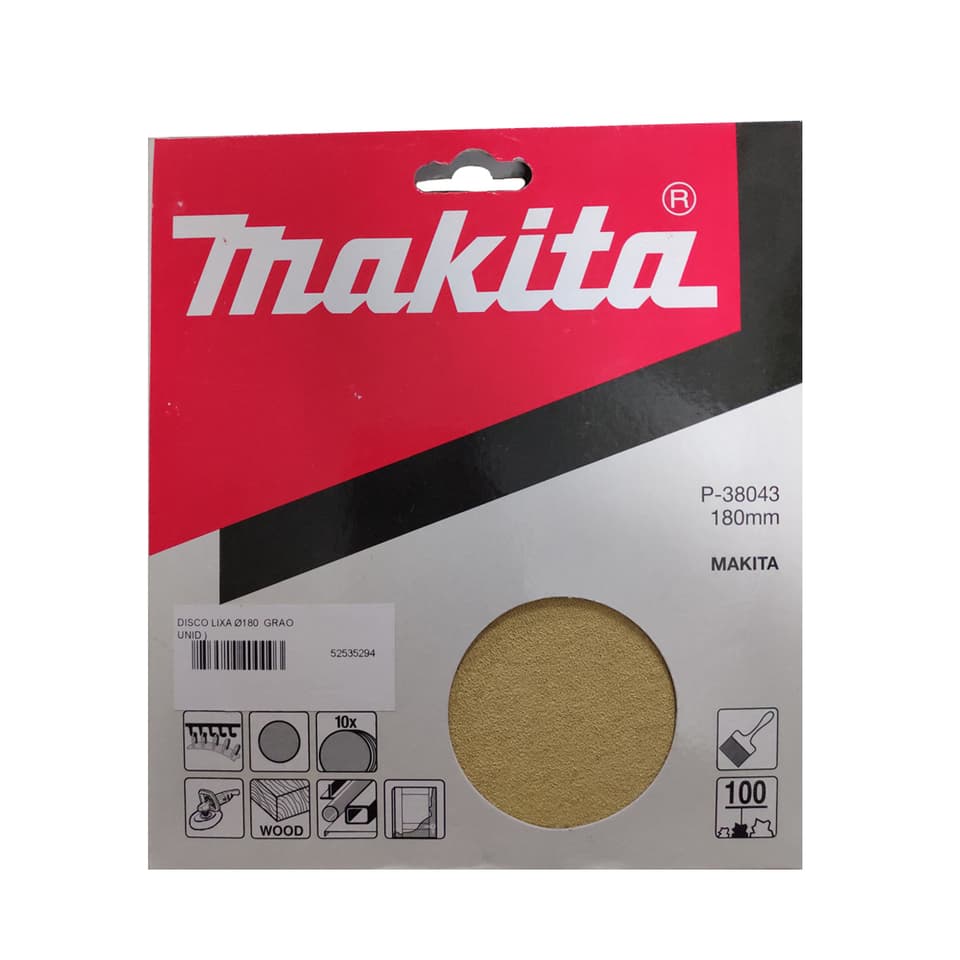 DISCO LIXA Ø180  GRAO 240 P-38059 10UN