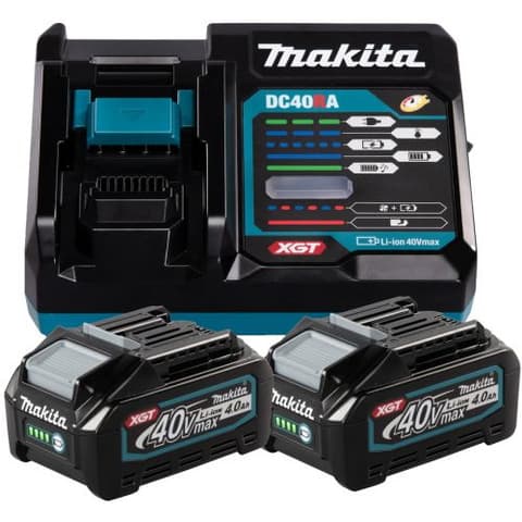 KIT BATERIAS MAKITA 2x40V 4Ah + CARREGADOR 191L77-9
