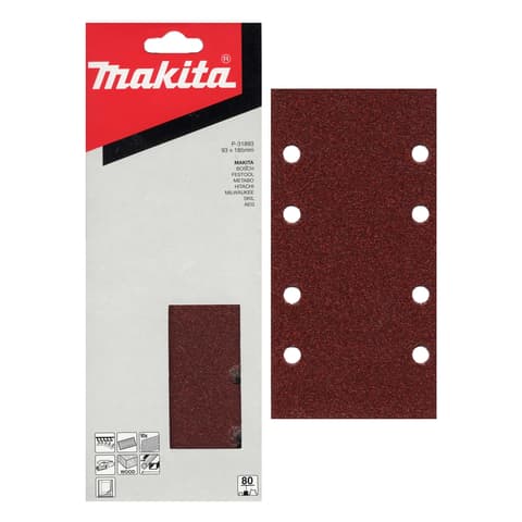 LIXA FOLHA MAKITA 93x185mm P-31893 80 10un