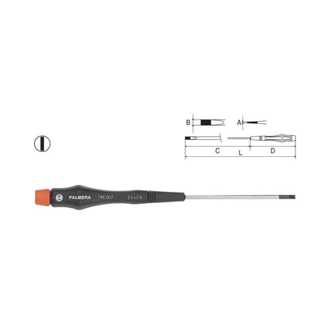CHAVE FENDAS ELECT.1.2x0.25x50mm 745.002