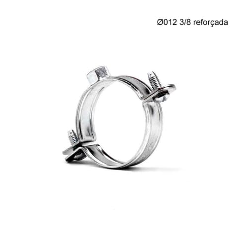 ABRAÇADEIRA ZINCADA C/PORCA M8 Ø012 3/8 reforçada