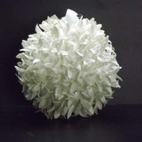 DEC NATAL BOLA FOLHAS DE NEVE