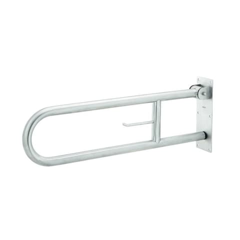 BARRA APOIO REBATIVEL 60cm Ø35 C/P.ROLO INOX ***