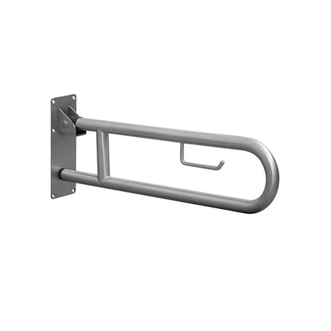 BARRA APOIO REBATIVEL 80cm Ø35 C/P.ROLO INOX