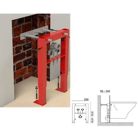 SUPORTE P/BIDE SUSPENSO HIDE FIXAÇAO OCULTA