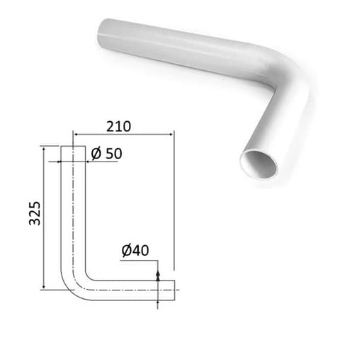 TUBO AUTOCLISMO NORMAL SANIJATO Ø50xØ40x325MM