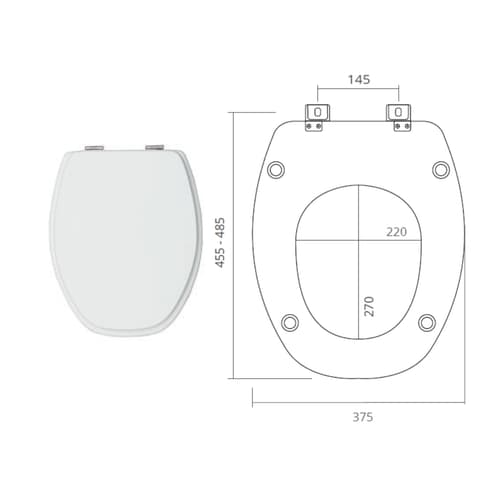 TAMPA SANITA MDF M.BIANCO CORES *