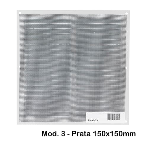 VENTI.150x150 ALUMINIO PRATA MOD.3 20213 C/REDE