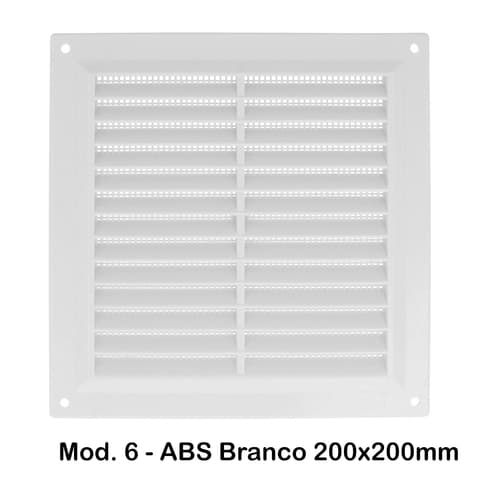 VENTI.200x200 ABS BRANCO MOD.6 23033