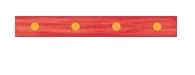 CINCA BARRA ANA VERMELHO/LARANJA 3x25 0000/610 ***