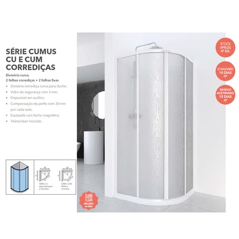 CABINE CHUV CIRC 77-80 CUM ACRILICA