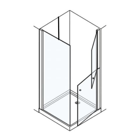 CABINE CHUV 090x100 DEVA CLEAN&SAFE ½ PORTA CR VT 6mm