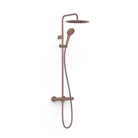 TRES COLUNA CHUVEIRO OVER-WALL TERMOSTATICA FIXA BRONZE VO