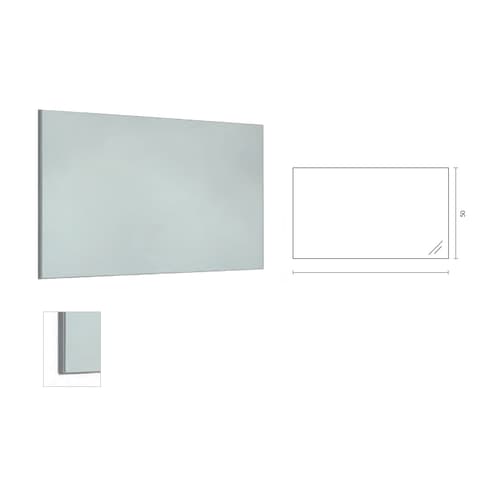 ESPELHO WC LISO C/MOLDURA TRASEIRA 50x120 *
