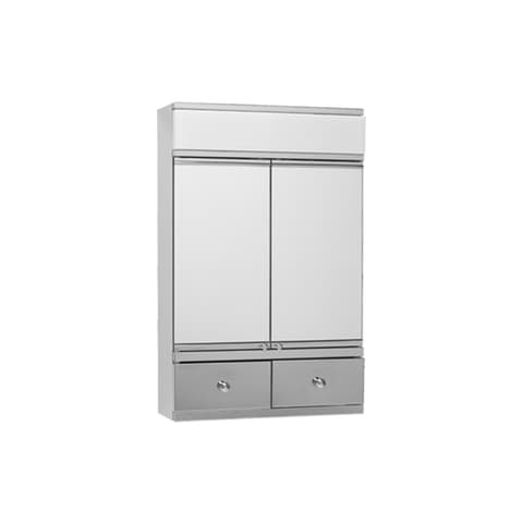 FARMACIA INOX 2-PORTAS C/GAVETAS