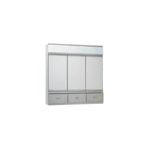 FARMACIA INOX 3-PORTAS C/GAVETAS