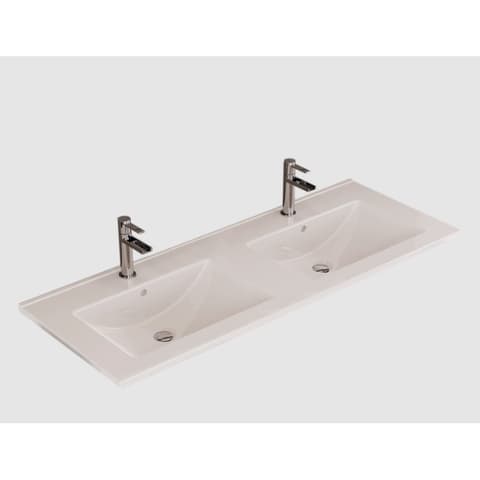 LAVATORIO CERAMICO INTEGRAL 121X46 ONDA/RECTO (2PIAS)