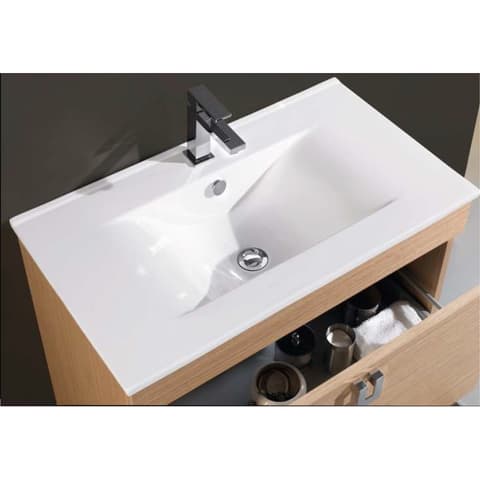LAVATORIO CERAMICO INTEGRAL 81X46 ONDA/RECTO