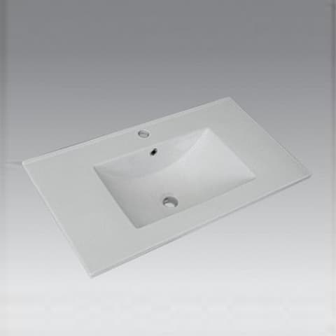LAVATORIO VIDRO INTEGRAL 101x47 BRANCO MILAN