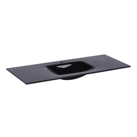 LAVATORIO VIDRO INTEGRAL 121x46 PRETO (1PIA)