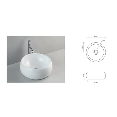 LAVATORIO CERAMICO POUSAR COTTON Ø40.5cm