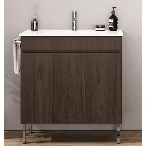 MOVEL WC 60 C/PES TUXO 2P NOGAL