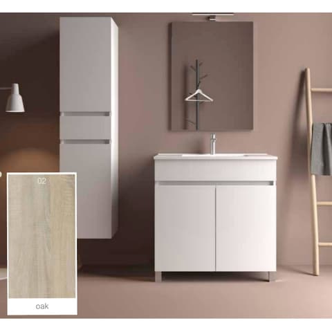 MOVEL WC 80 C/PES TUXO 2P OAK