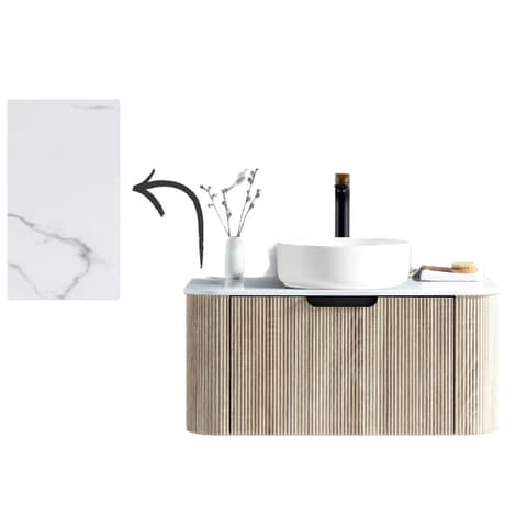 MOVEL WC 80 SUSP MARBLE ROBLE C/TAMPO MARMORE 1G