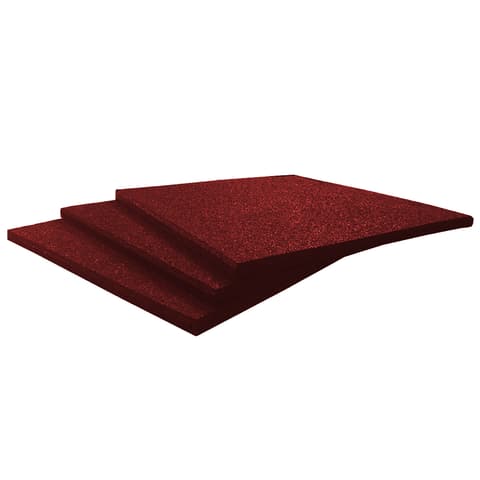 PAVIMENTO SEG.BORRACHA VERMELHO 100x100x0,43 cm