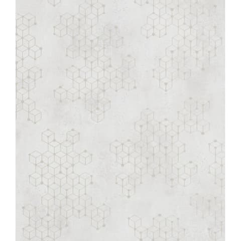 PAPEL DE PAREDE 10X0.53m HAILEY CUBOS BEGE 6797-40