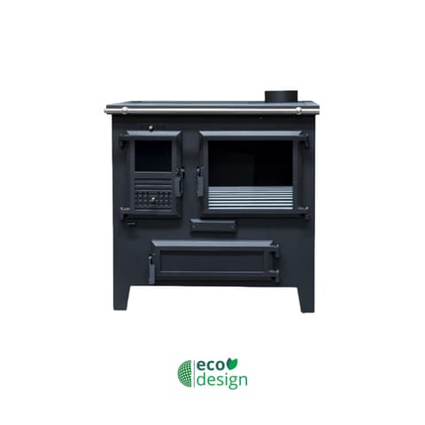 FOGAO LENHA C/FORNO+GAVETA ME70 PRETO