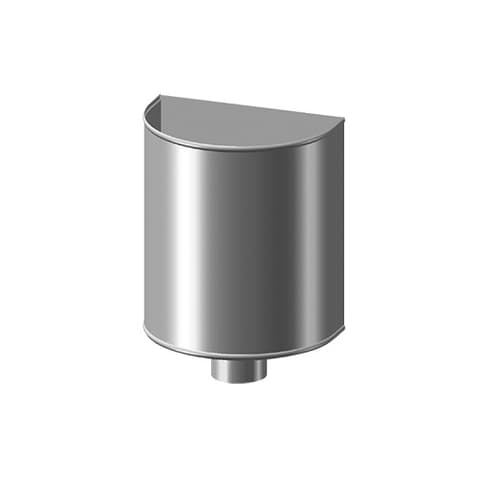 CAPITEL INOX FOSCO OVAL C/SAIDA Ø75