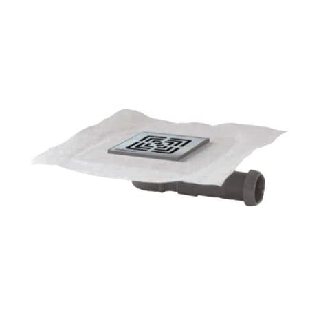 VALVULA BASE CHUV.KIT VALV SLIM+GRELHA INOX C/TELA 50mm altura